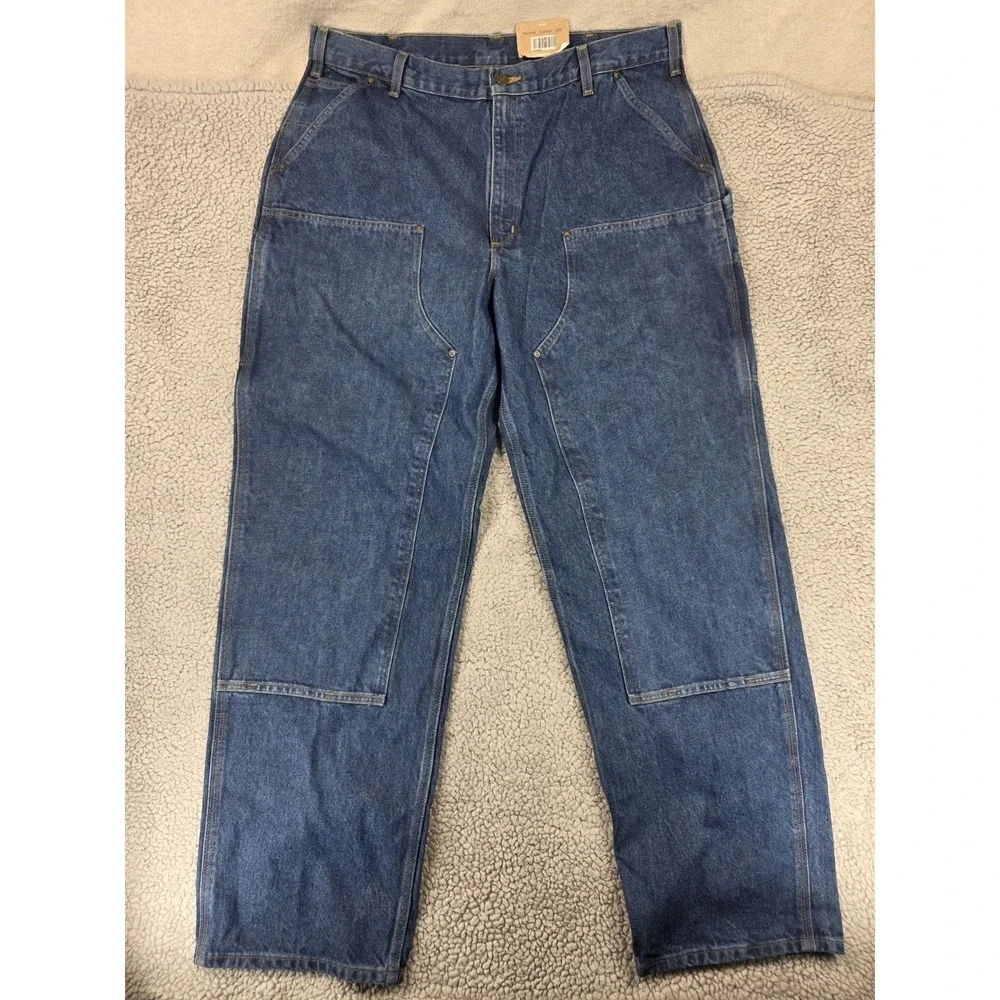 Carhartt Loose Orig. Fit Double-Front Washed Logger Dungaree Jeans B73-DST 40x34